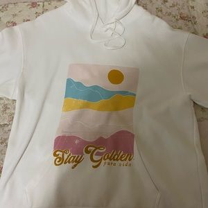 Stay Golden Graphic Hoodie - White